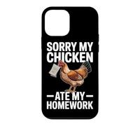 Sorry My Chicken Ate My Homework Funny Chicken Mom Teacher Case for iPhone 12 mini