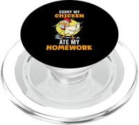 Sorry My Chicken Ate My Homework School Poultry Farmer PopSockets PopGrip for MagSafe