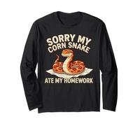 Sorry My Corn Snake Ate My Homework Reptile Snakes Pets Long Sleeve T-Shirt