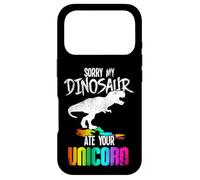 Sorry My Dinosaur Ate Your Unicorn Funny T Rex Magical Case for iPhone 17 Pro