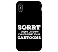Sorry Not Listening Cartooning Artist Sketch Case for iPhone X/XS