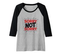 Sorry Not Sorry: Bold Statement for Unapologetic Souls Raglan Baseball Tee, Women, Black/Athletic Heather, S