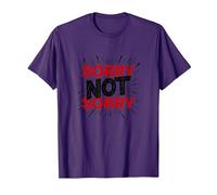 Sorry Not Sorry: Bold Statement for Unapologetic Souls T-Shirt, Men, Purple, 3X-Large