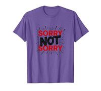 Sorry Not Sorry: Bold Statement for Unapologetic Souls T-Shirt, Men, Purple Heather, Medium