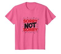Sorry Not Sorry: Bold Statement for Unapologetic Souls T-Shirt, Youth, Pink Heather, X-Small