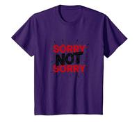 Sorry Not Sorry: Bold Statement for Unapologetic Souls T-Shirt, Youth, Purple, 4T
