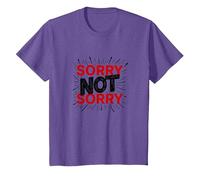 Sorry Not Sorry: Bold Statement for Unapologetic Souls T-Shirt, Youth, Purple Heather, Small