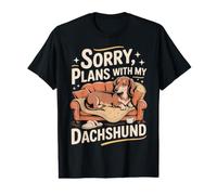 Sorry Plans with My Dachshund Couch Dog Saying Value Graphic T-Shirt