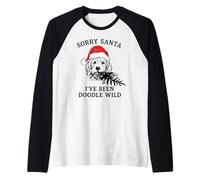 Sorry Santa I've Been Doodle Wild Raglan Baseball Tee