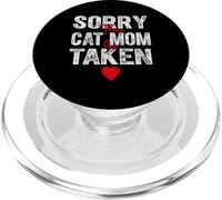 Sorry This Cat Mom Is Taken Heart Graphic for Valentine PopSockets PopGrip for MagSafe