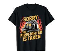 Sorry This Firefighter is Taken Relationship Love - Value Graphic T-Shirt, Men, Black, S