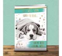 Sorry To Hear You're Feeling Wruff - Funny Dog Get Well Soon Card