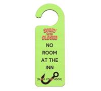 'Sorry We're Closed, No Room at The Inn' - Door Handle Hanger - Funny Novelty Idea for Home, Couples, Family, and Grandparents (doorh-kf23-slinghook)