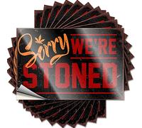 Sorry We're Stoned Fall Checkered DIY | Aesthetic Stickers Case Removable Vinyl Sticker Decal(6X9CM)