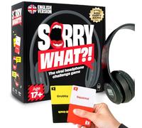 Sorry What - Hilarious Lip Reading Adult Card Game - Uncensored Based On The Headphone Challenge TikTok Trend - 2+ Players 40,000 Funny Word Phrase Combinations - Party Game for Adults 17+ (Original)