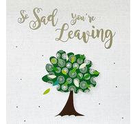Sorry You're Leaving Card - Tree and Leaves 15cm Square - So Sad You're Leaving