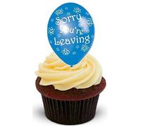 Sorry You're Leaving, You'll BE Missed - 12 Edible Stand Up Premium Wafer Cake Toppers