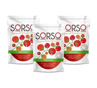 SORSO 3 x 330g | Vegan Ready- to-Use Tomato Sauce | No Added Sugar | Original Flavour | Premium Natural Recipe With Authentic Italian Taste | Use For Pizza, Pasta or for Soup