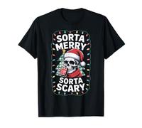 Sorta Merry Sorta Scary Skeleton Holiday T-Shirt