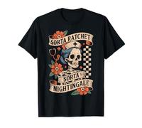 Sorta Ratchet Sorta Nightingale Skeleton Nurse Halloween T-Shirt