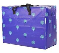 Sorti Enormous Jumbo XL Clothing Toys Home Laundry Storage Bag Made From Recycled Material. Really Big Extra Deep Massive Blue Tree Pattern Bag. 128 Litres. 54 x 74 x 32 cm.