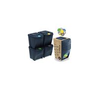 Sortibox Prosperplast 4 x 20 L Waste Separation System Waste Bin grey (Charcoal)