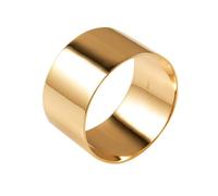 Sortijas de Hombre, Promise Ring for Boyfriend Wide 12mm 14K Yellow Gold Size N 1/2