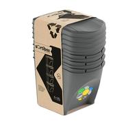 Sorting Bins Recycling Segregation Waste Stackable Lidded Sticker Dustbin 25L - 4 x 25L set