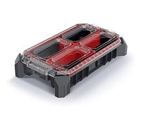 Sorting Box, Assortment Box, Small Parts Magazine with Dividers, Transparent Decker, Stackable, 368 x 228 x 77 mm