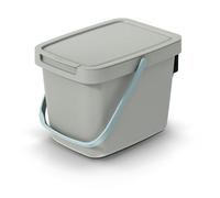 Sorting Box Bin Recycling Segregation Lidded Handle Wall mount 5 sizes 6 Colour (Brown 6 Litres)