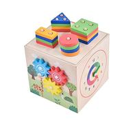 Sorting Stacking Toy Wooden Puzzle Box For Toddler 12M+ Shape Cognitive Learning Toy Fine Motor Skill Educational Box