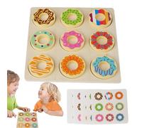 Sorting Toys for Kid - Interactive Logical Thinking Toy | Wooden Donuts Table Sorting Game - for Boys Girls Kids Birthday Christmas New Year Preschool