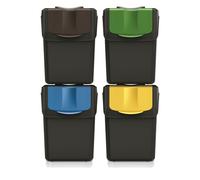 Sorting Waste Bin Set Stackable Trash Can 3 x 20L / 4 x 20L Recycling Durable UK