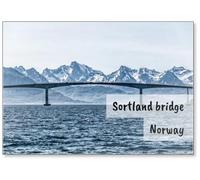 Sortland Bridge, Northern Norway, Vesteralen Mountain Chain in The, Fridge Magnet