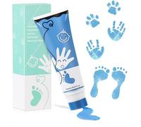 Sortnic 75ml Blue Baby Hand and Footprint Ink Kit, Baby Handprint Footprint Paint, Dog Cat Paw Print Kit, Washable, Non Toxic Acid-Free, Safe Gentle for Home Christmas New Year DIY Keepsake Stamp