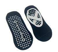 SORTUMOLA Women's Yoga Socks with Grips, Non-Slip Cotton Socks for Pilates, Pure Barre, Ballet, Dance, Barefoot Workout, Fitness 2 Pairs (Black) ET016