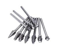 SORTZ 10 Piece/Set 3mm Shank 6mm Coarse Teeth Tungsten Carbide Rotary File Burr, for Grinding Wood Aluminum Milling Cutter