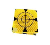 SORTZ 100pcs Prismatic Sheet Total Station Parts Reflective Sticker 60/50/40/30/20mm Tape Target Survey Fluorescent (Color : Yellow 20x20mm, Size : 6)