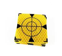 SORTZ 100pcs Prismatic Sheet Total Station Parts Reflective Sticker 60/50/40/30/20mm Tape Target Survey Fluorescent (Color : Yellow 60x60mm, Size : 6)