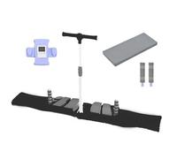 Sorva Pilates Slider, Multifunctional Pilates Slider Board, Adjustable Home Gym with LCD Tracker, for Full-Body Workout, Space-Saving Non-Slip Design, Compact & Quiet (Black With armrests)