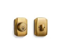 SORWDUERM 1 Pack Antique Brass Keyed Single Bronze Cylinder Deadbolt Lock Keys Handleset Front Entry Interior Exterior Door Deadbolts