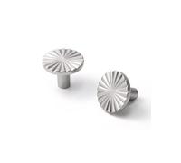SORWDUERM 2 Pack Brushed Nickel Cabinet Knobs Satin Nickel Flat Drawer Pulls Kitchen Cupboard Bathroom Dresser Cabinet Hardware Handles Zinc Alloy
