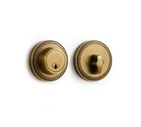 SORWDUERM Antique Brass Deadbolt Keyed Single Bronze Cylinder Lock Keys Handleset Front Entry Interior Exterior Door Deadbolts 1 Pack