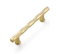 SORWDUERM Brushed Gold Cabinet Pulls 2 Pack 96mm Hole Center Kitchen Cupboard Handles Decorative Kitchen Drawer Dresser Cupboard Bathroom Vanity Cabinet Hardware Rhombus