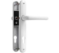 SORWDUERM White Door Handles Set 92mm PZ Centres 210mm Screw Hole Distance 220mm Backplate Length Replacement Door Lever for UPVC Composite Timber Door Zinc Alloy