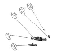 SOS Accessoire Handle Axle (No. 11) for AMICA Washing Machine 1067040, 34011194