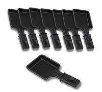 SOS Accessoire Non Stick Raclette Pans | Set of 1 to 12 | Mini Square Squeegee | Compatible with Tefal Raclette | Ergonomic Design and Easy to Clean