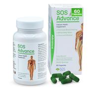 SOS Essentials Advance Capsules - Blood Cleaning Detox Supplement, Immune Enhancer, Natural Organic Blood Wash with Antioxidants, Essential Oils & Plant Extracts - 60 Capsules