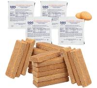 SOS Food Lab Emergency Food Bar - 3600 Calorie Ration (4 Pack Shortbread Cookie) - 3 Day/72 Hour Ready to Eat Supply for Camping, Hiking, Disaster Preparedness - 5 Year Shelf Life Energy Survival Food