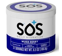 SOS Hydration Electrolyte Powder Drink Mix Supplement | Daily Hydration & Energy | Added Essential Vitamins | Low Sugar | 31 Servings (Mixed Berry)